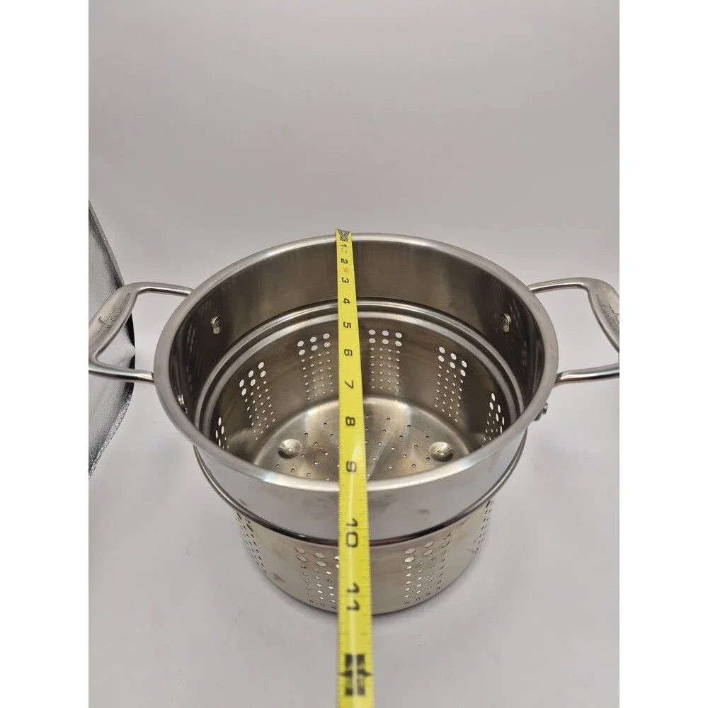 All-Clad Stainless Steel Pasta Strainer Colander Pot Insert 7